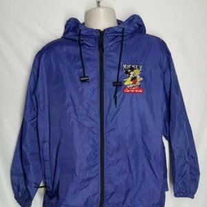 Vintage 90s Disney Mens Mickey Unlimted Water Repellent Windbreaker Hoodie Sz M